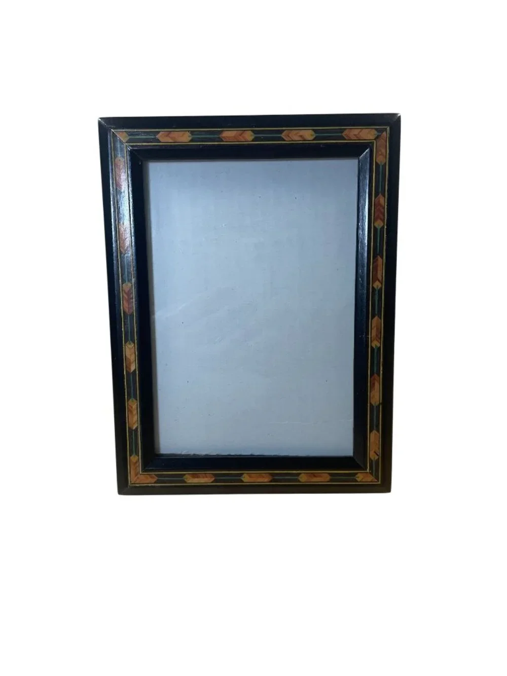 Vintage Fetco Marquetry Wood Arts and Crafts Picture Frame Freestanding Hanging